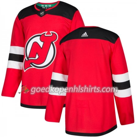 New Jersey Devils Blank Adidas 2017-2018 Rood Authentic Shirt - Mannen